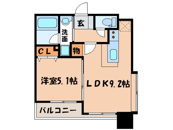 アクタス天神北(207）の物件間取画像